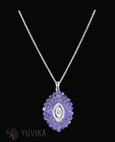 CHIC DIAMOND TANZANITE PENDANT