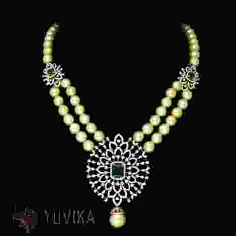 DIAMOND NECKLACE - PEARLS