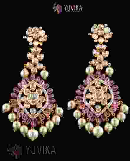 DIAMOND POLKI EARRINGS