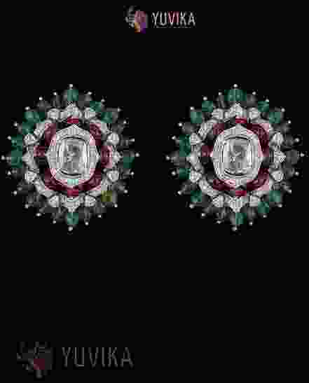 FLAT DIAMOND EARRINGS 