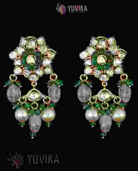 POLKI DIAMOND EARRINGS