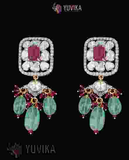 POLKI DIAMOND EARRINGS