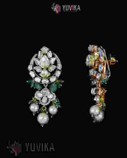 POLKI DIAMOND EARRINGS
