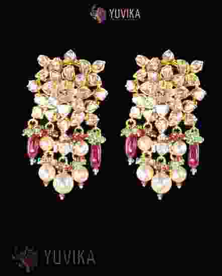 POLKI DIAMOND EARRINGS