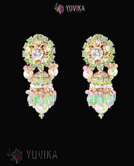 POLKI DIAMOND EARRINGS
