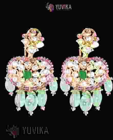 POLKI DIAMOND EARRINGS
