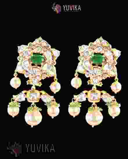 POLKI DIAMOND EARRINGS