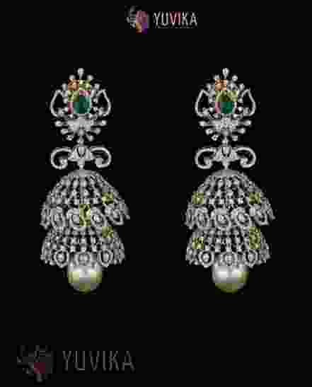 DIAMOND EARRINGS JHUMKA