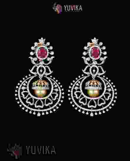DIAMOND EARRINGS CHANDBALI