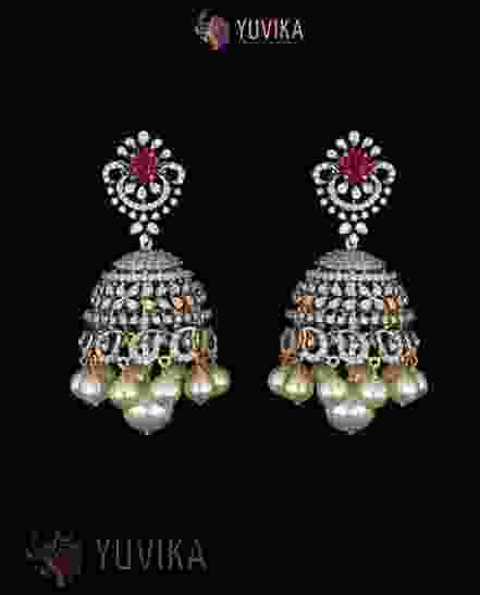 DIAMOND EARRINGS JHUMKA