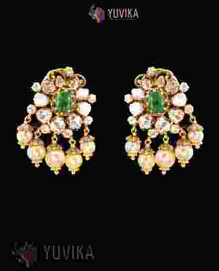 DIAMOND POLKI EARRINGS