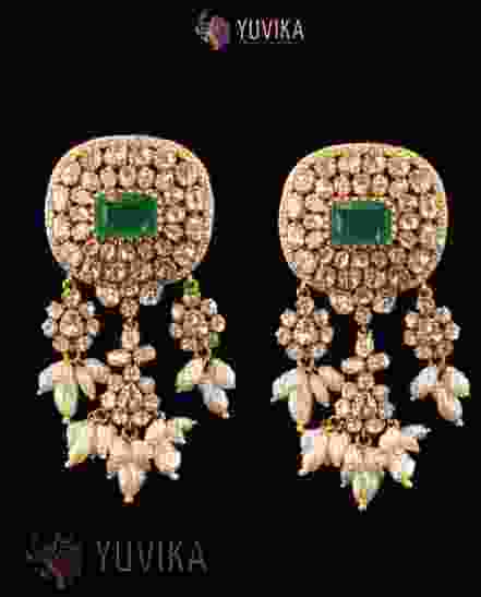 DIAMOND POLKI EARRINGS