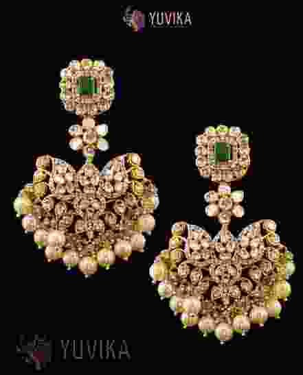 DIAMOND POLKI EARRINGS