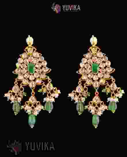 DIAMOND POLKI EARRINGS