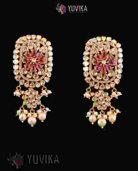 DIAMOND POLKI EARRINGS