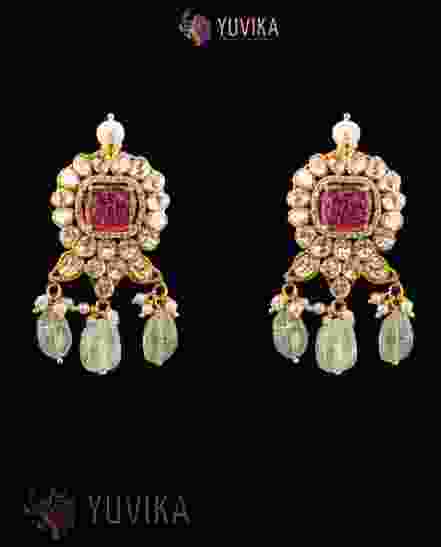 DIAMOND POLKI EARRINGS