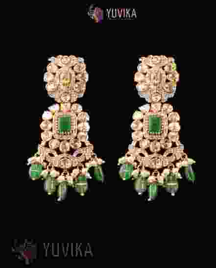 DIAMOND POLKI EARRINGS