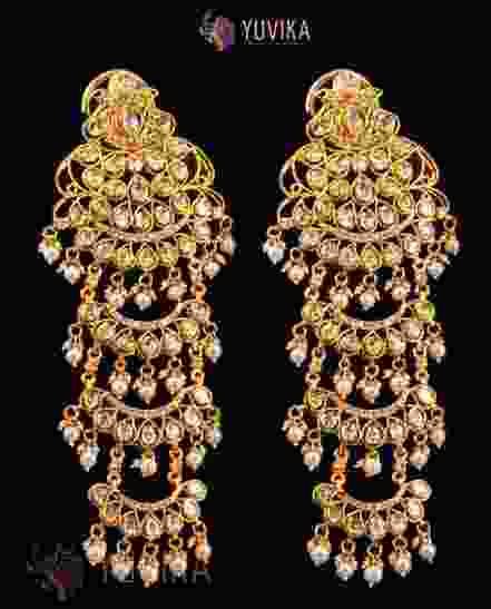 DIAMOND POLKI EARRINGS