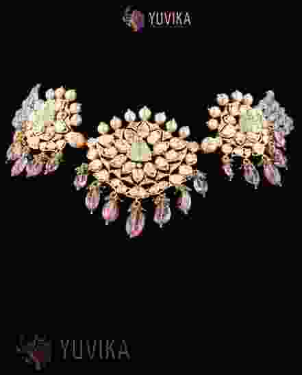 DIAMOND POLKI NECKLACE - 18 K