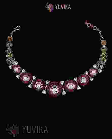 ROSECUT DIAMOND NECKLACE CHOKER