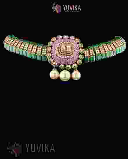 ROSECUT DIAMOND NECKLACE CHOKER