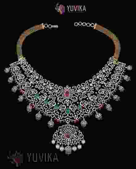 DIAMOND NECKLACE- DETACHABLE CHOKER, PRINCESS, PENDANT