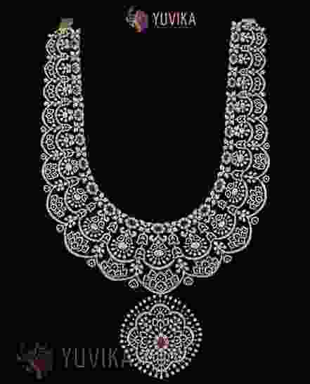 DIAMOND NECKLACE - DETACHABLE PENDANT HAARAM