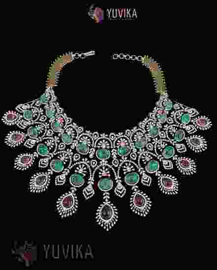 DIAMOND NECKLACE DETACHABLE CHOKER, PRINCESS