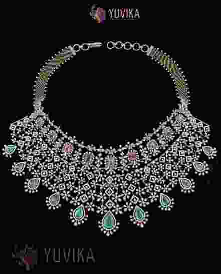 DIAMOND NECKLACE DETACHABLE CHOKER, PRINCESS