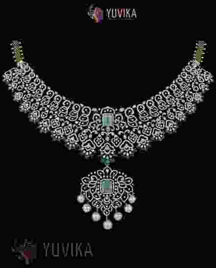 DIAMOND NECKLACE DETACHABLE PRINCESS HAARAM