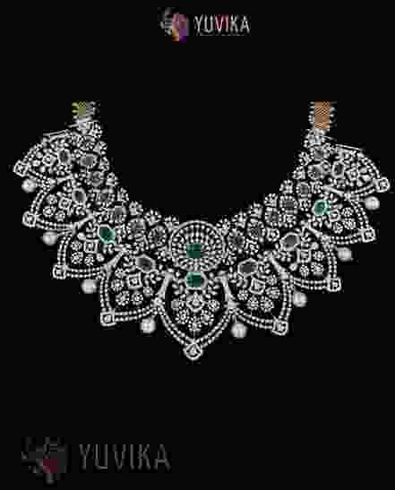 DIAMOND NECKLACE DETACHABLE CHOKER, PRINCESS