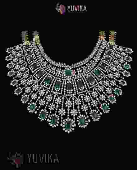 DIAMOND NECKLACE DETACHABLE CHOKER, PRINCESS