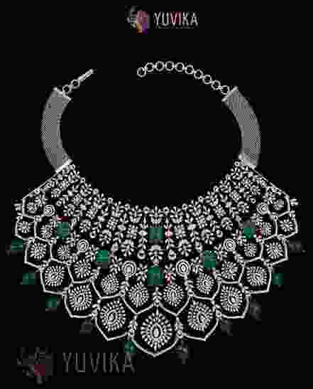 DIAMOND NECKLACE DETACHABLE CHOKER, PRINCESS