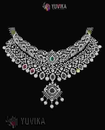 DIAMOND NECKLACE DETACHABLE CHOKER, PRINCESS