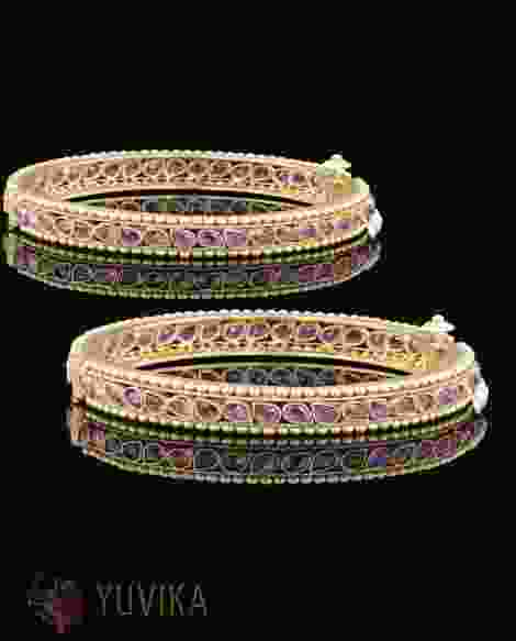 GOLD BANGLES -22K- OPENABLE
