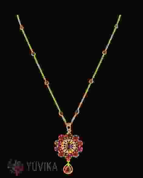 GOLD PENDANT ONLY STUDDED-22k