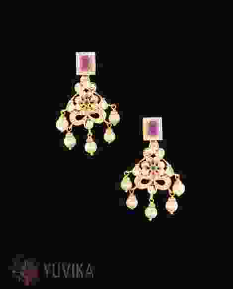 GOLD EARRINGS - CZ - HANGINGS