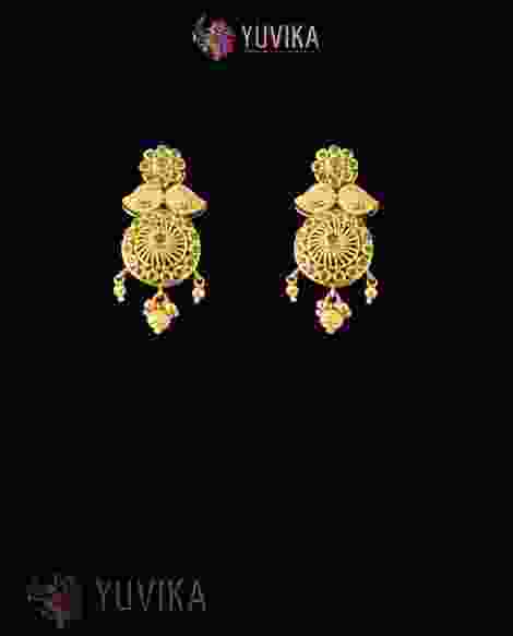 22K Gold Studded Earrings with pearls or Gem Stones