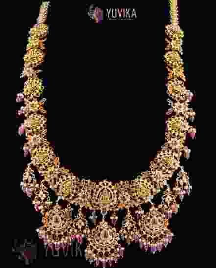 22K Studded Gold Necklace