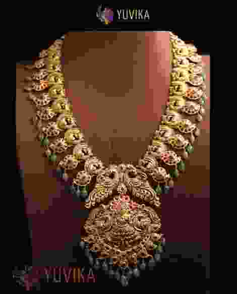 22k Studded Gold Necklace 