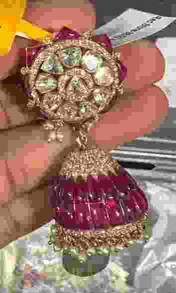 DIAMOND POLKI EARRINGS