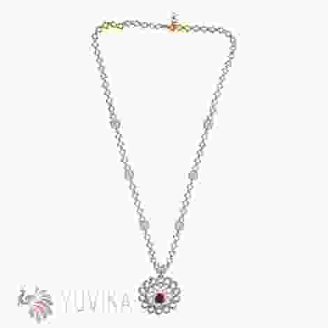 DIAMOND NECKLACE- HARAM WITH DETACHABLE PENDANT