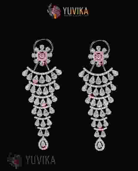 DIAMOND EARRINGS  - HANGINGS DETACHABLE