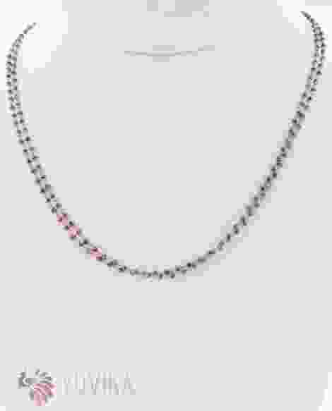 Black Diamond Necklace - 2 Row