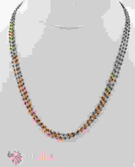 Black Diamond Necklace - 3 Row